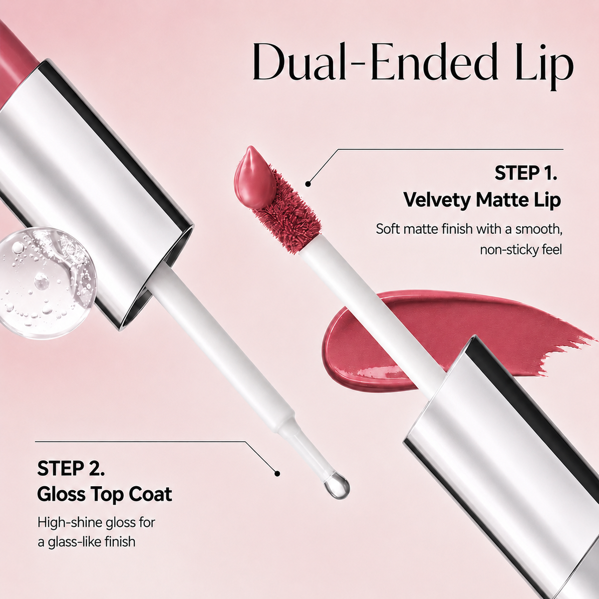 ✨Last Day Buy 1 Get 1 Free Illuzona Dual-Ended Velvet Matte & Glossy Liquid Lipstick