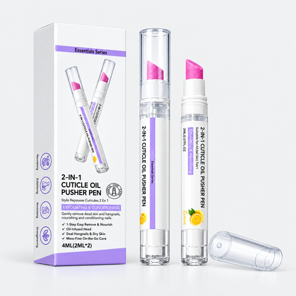 💅2-in-1 Cuticle Care Pen – 45° Ceramic Tip + Hydrating Oil for All Nail Types