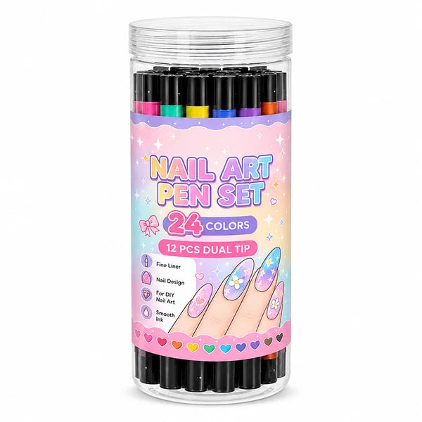 🌸Last Day Buy 2 Get 1 Free🌈24 Colors Dual Ended Nail Art Pens Set