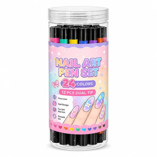 🌸Last Day Buy 2 Get 1 Free🌈24 Colors Dual Ended Nail Art Pens Set